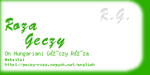 roza geczy business card